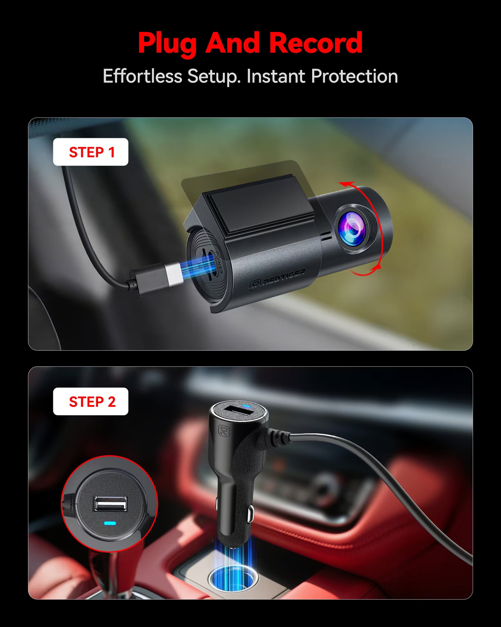 Redtiger F11 4K UHD Front WiFi Parking Monitoring Dash Cam