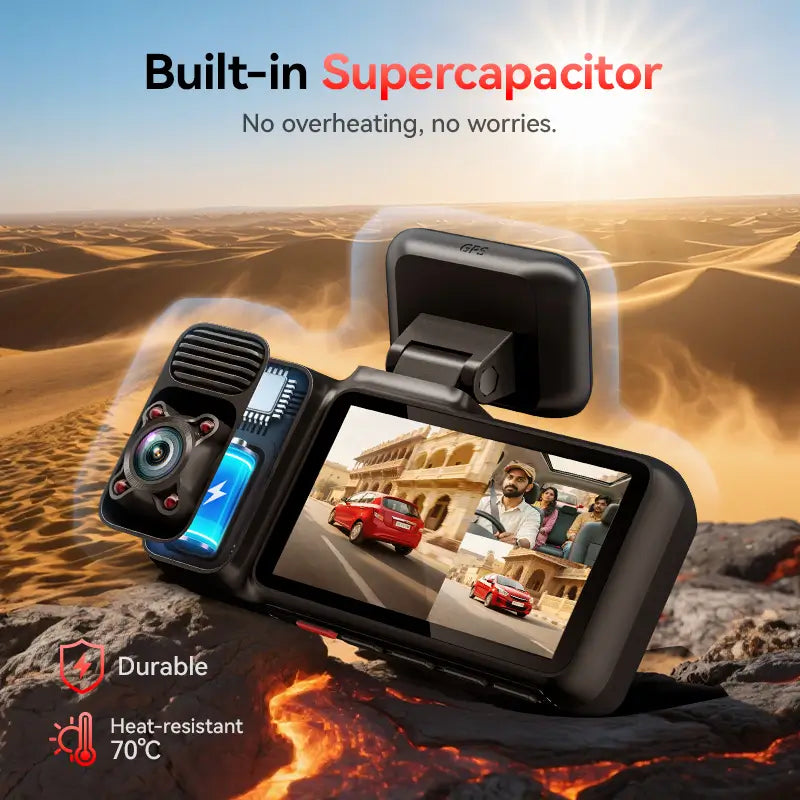 Redtiger F17 4K 3-Channel 5G Wifi Dash Cam F17