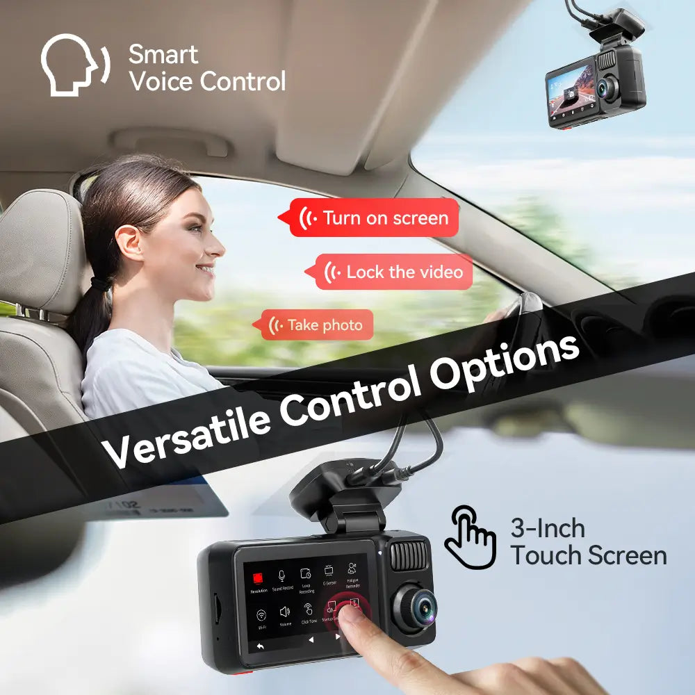 Redtiger F17 Elite 3-Channel 4K+2.5K+1080P 24/7 Ultra-Color Wifi6 Dash Cam F17 Elite