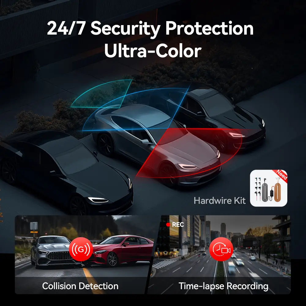 Redtiger F17 Elite Triple STARVIS 2 Dash Cam 3-Channel 4K+2.5K+1080P 24/7 Ultra-Color Wifi6 Dash Cam F17 Elite