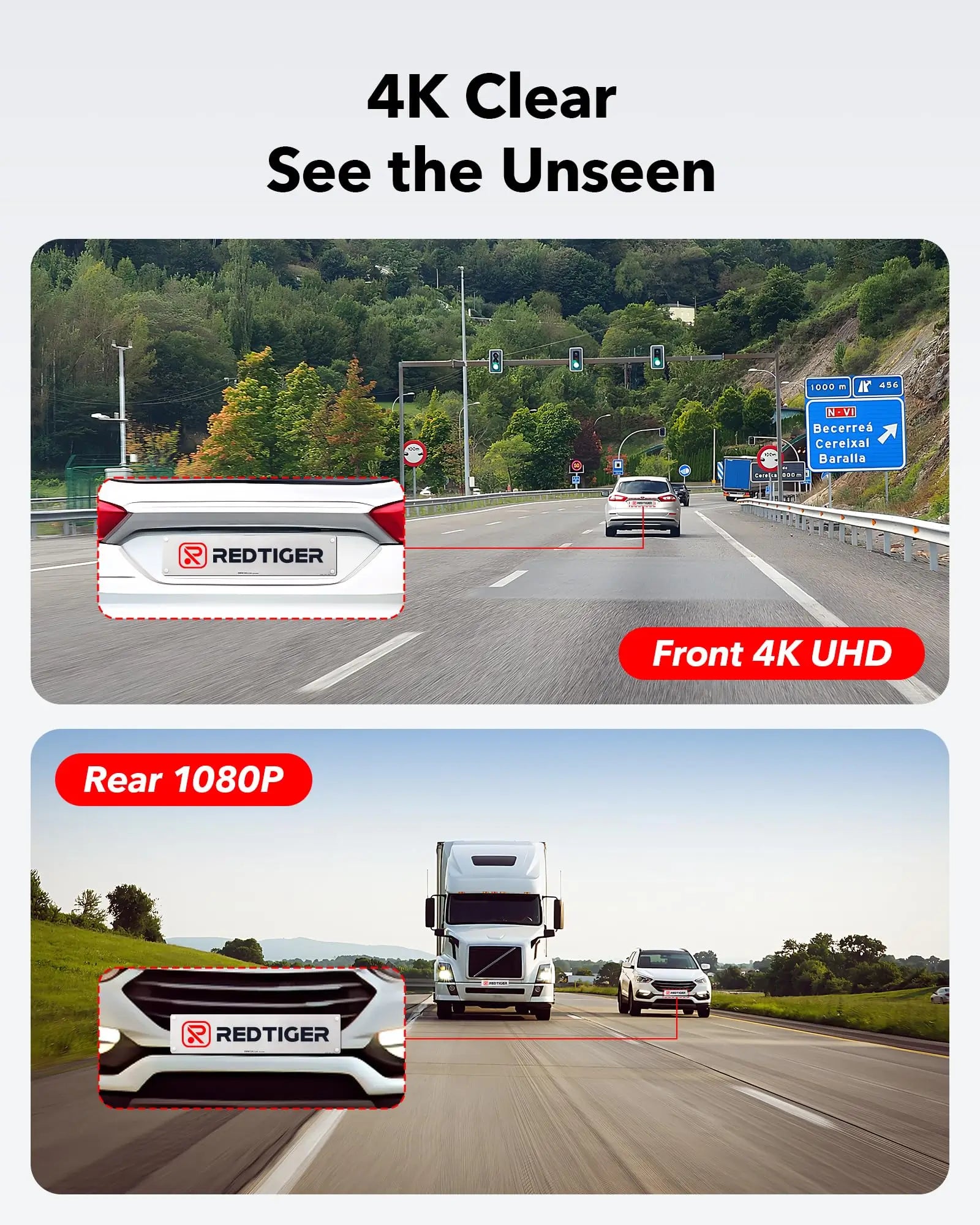 Redtiger F7NP 4K Front Rear Dash Cam F7NP