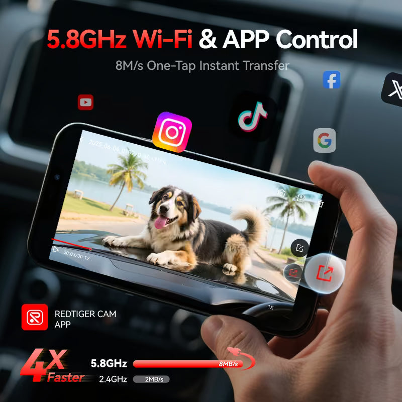 REDTIGER F7N Elite STARVIS 2 4K HDR Front and 1080p Rear Dash Cam F7N Elite