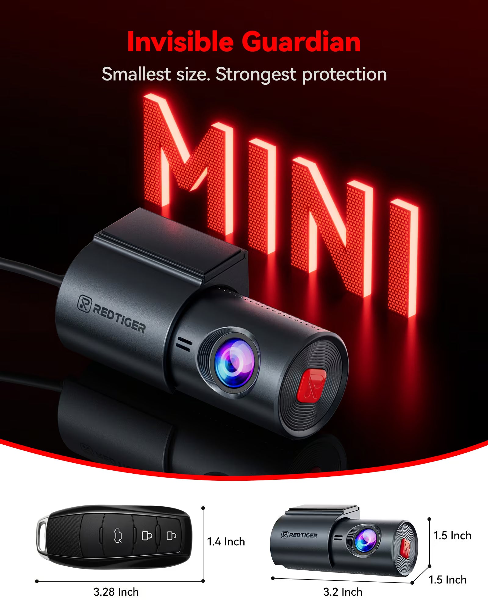 Redtiger F11 4K UHD Front WiFi Parking Monitoring Dash Cam