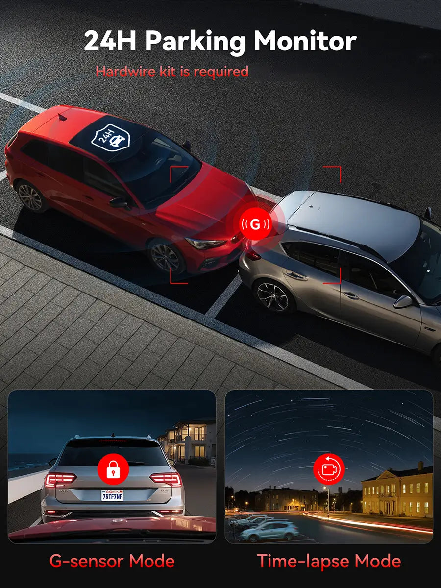 Redtiger F7NP  4K Front + 1080P Rear Dash Cam, STARVIS 2 Sensor, 5.8GHz WiFi 6 (Up to 20MB/s) GPS, WDR & HDR Night View, 170° Wide Angle, Heat-Resistant, Parking Mode, 128GB Card Included