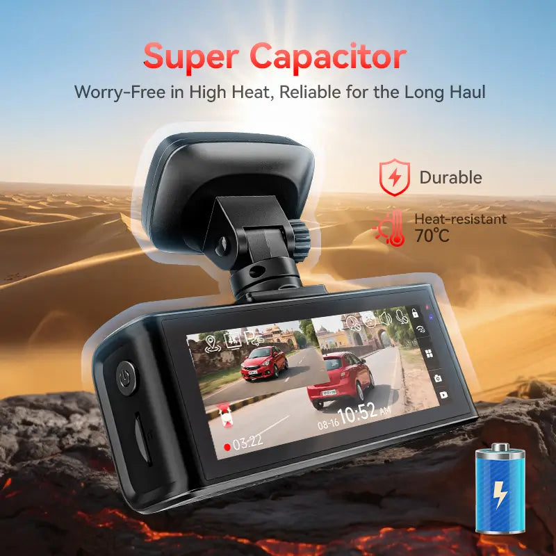 REDTIGER F7N Elite STARVIS 2 4K HDR Front and 1080p Rear Dash Cam