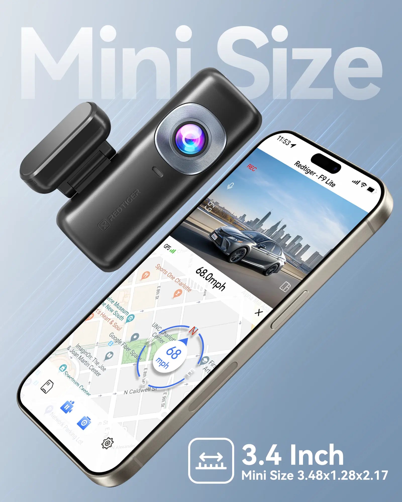 REDTIGER F9 Lite 4K Front Mini Dash Cam