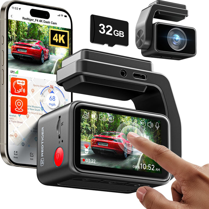 Redtiger F4 4K Voice Control Dash Cam  REDTIGER Official   