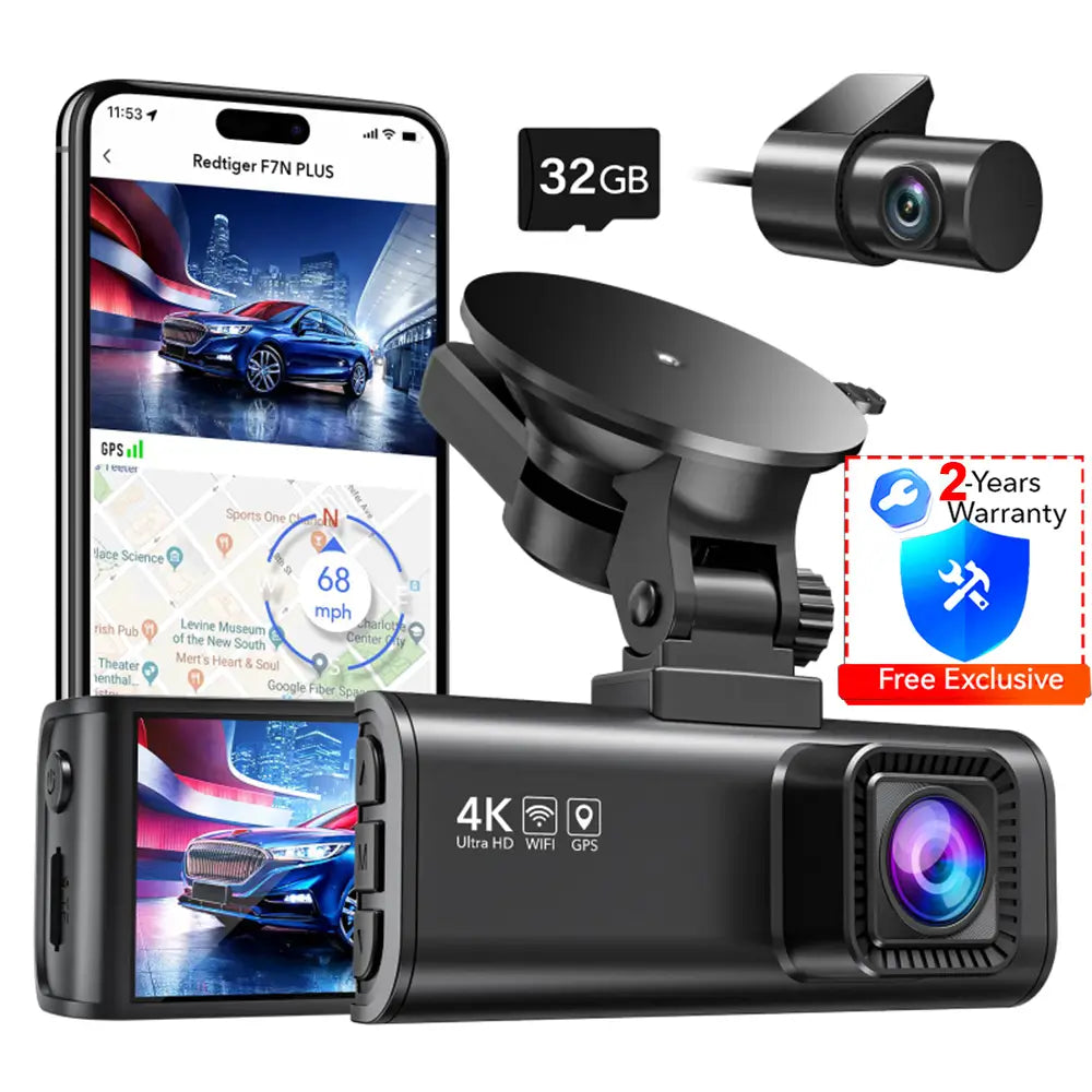 Redtiger F7NP 4K Front Rear Dash Cam F7NP