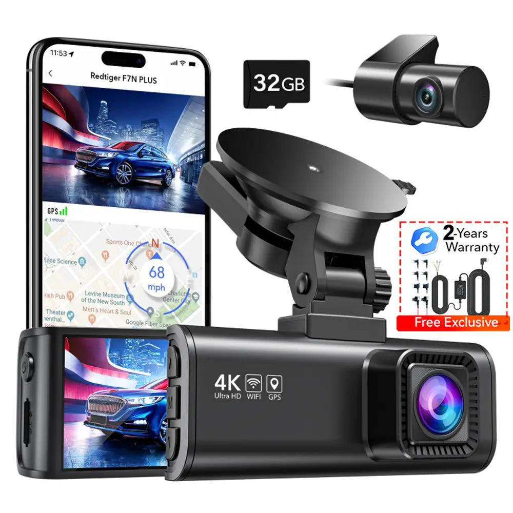 Redtiger F7NP 4K Front Rear Dash Cam F7NP