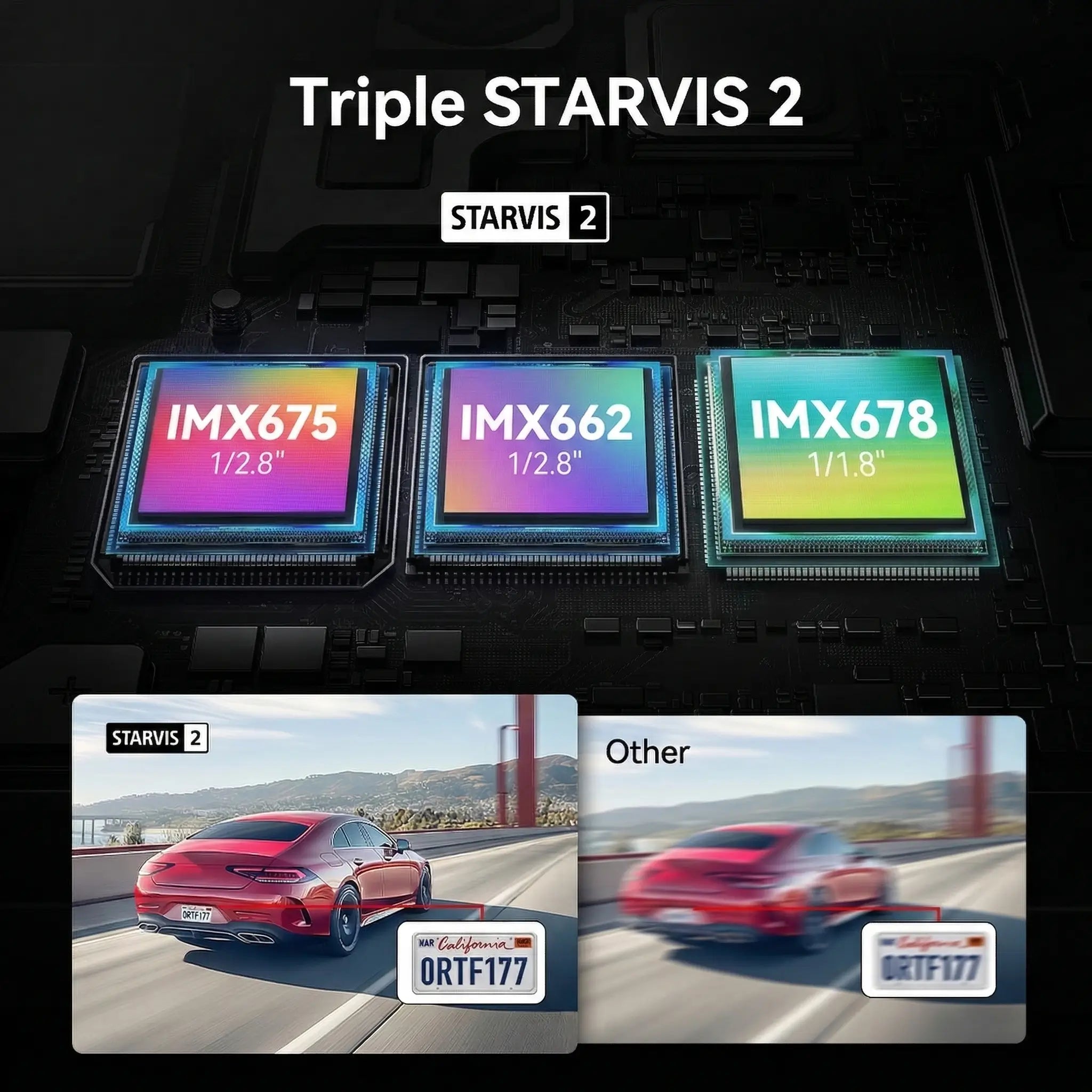 Redtiger F17 Elite Triple STARVIS 2 Dash Cam 3-Channel 4K+2.5K+1080P 24/7 Ultra-Color Wifi6 Dash Cam F17 Elite