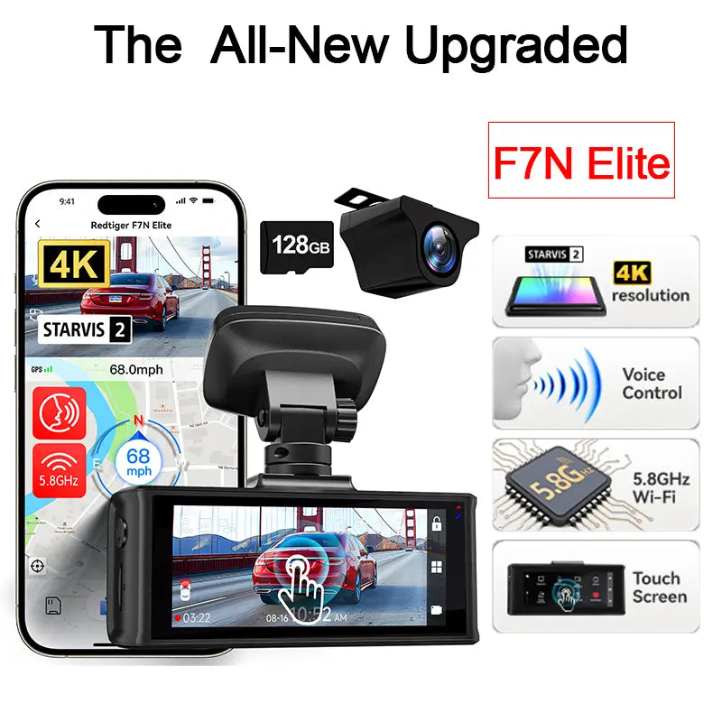 Redtiger F7N elite 4K Dual Dash Cam