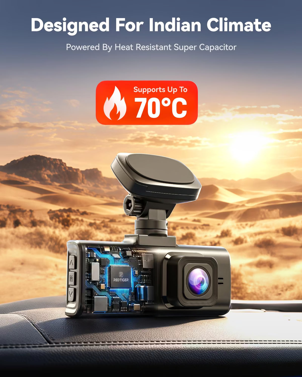 REDTIGER F7N Elite STARVIS 2 4K HDR Front and 1080p Rear Dash Cam F7N Elite