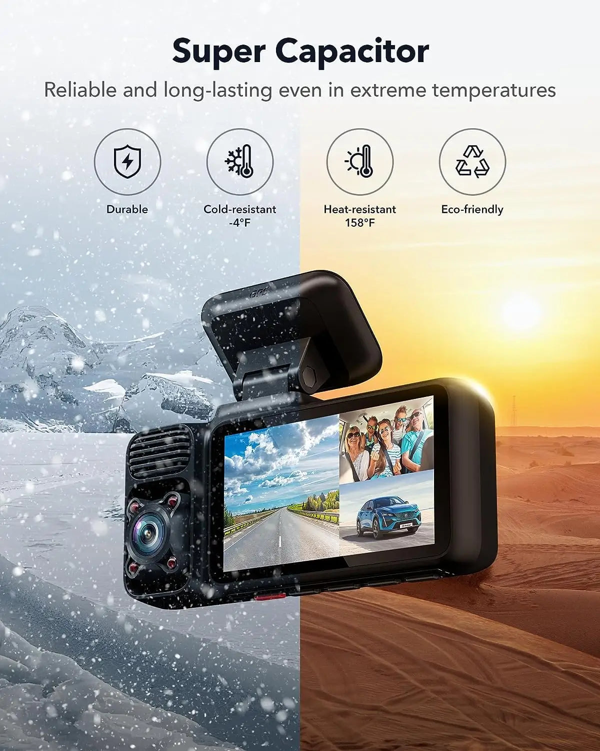 Redtiger F17 4K 3-Channel 5G Wifi Dash Cam