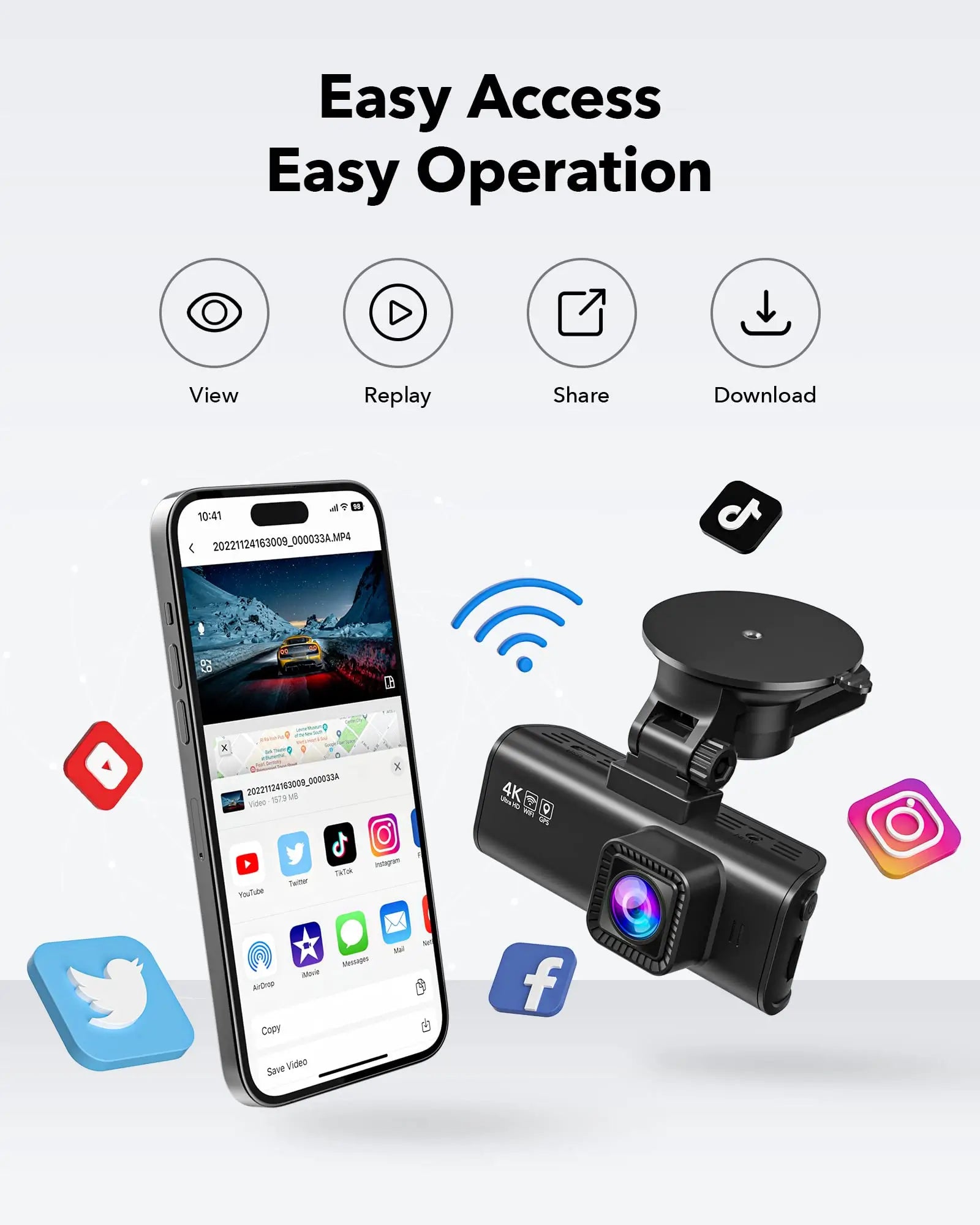 Redtiger F7NP 4K Front Rear Dash Cam